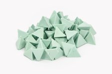 PM 10 Plastic grinding chip mint green